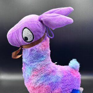 Fun & Fun Toy Llama Plush Stuffed Animal Toy 10" Tall Purple Multicolor Tie Dye